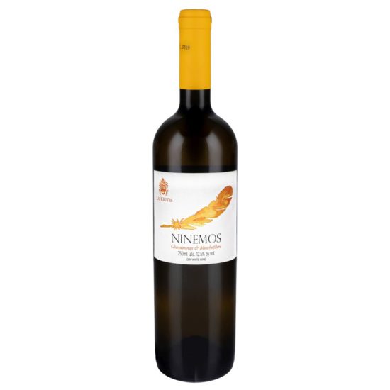 Wino greckie Ninemos, Chardonnay, Moschofilero, białe, wytrawne